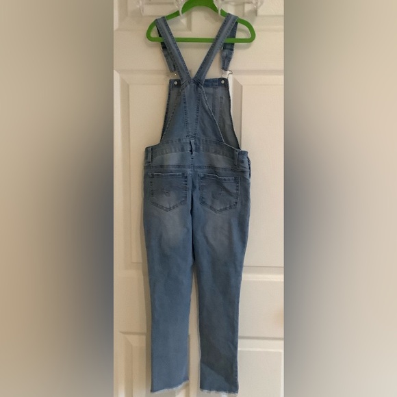 Girls Justice Blue Denim Overalls - Picture 2 of 8